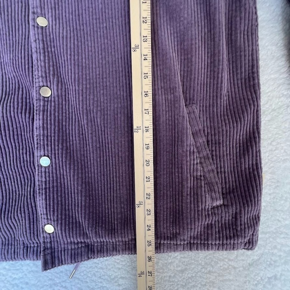 Urban Outfitters Oversized Corduroy Shacket Jacket Womens XL Mauve Purple - Picture 5 of 9
